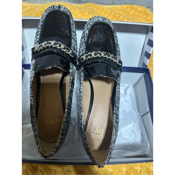 Crown & Ivy Scarlett Herringbone Pumps Women's Medium 8 - Picture 2 of 5